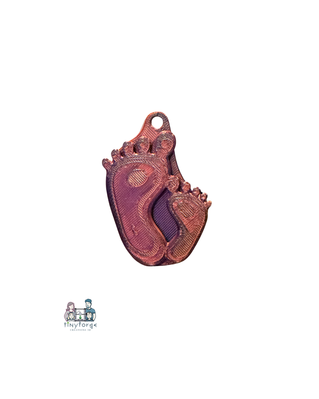 Mama & baby feet keychain