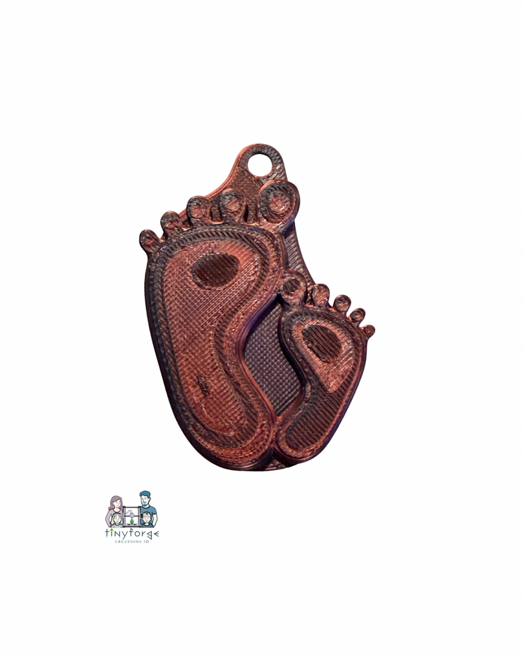 Mama & baby feet keychain