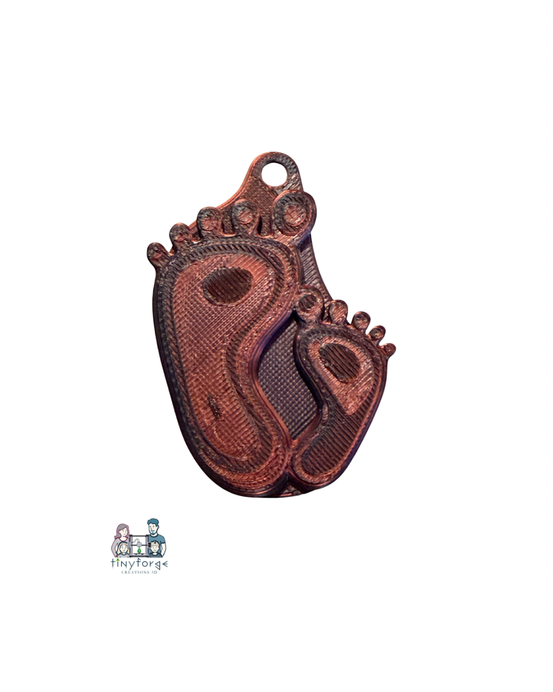 Mama & baby feet keychain