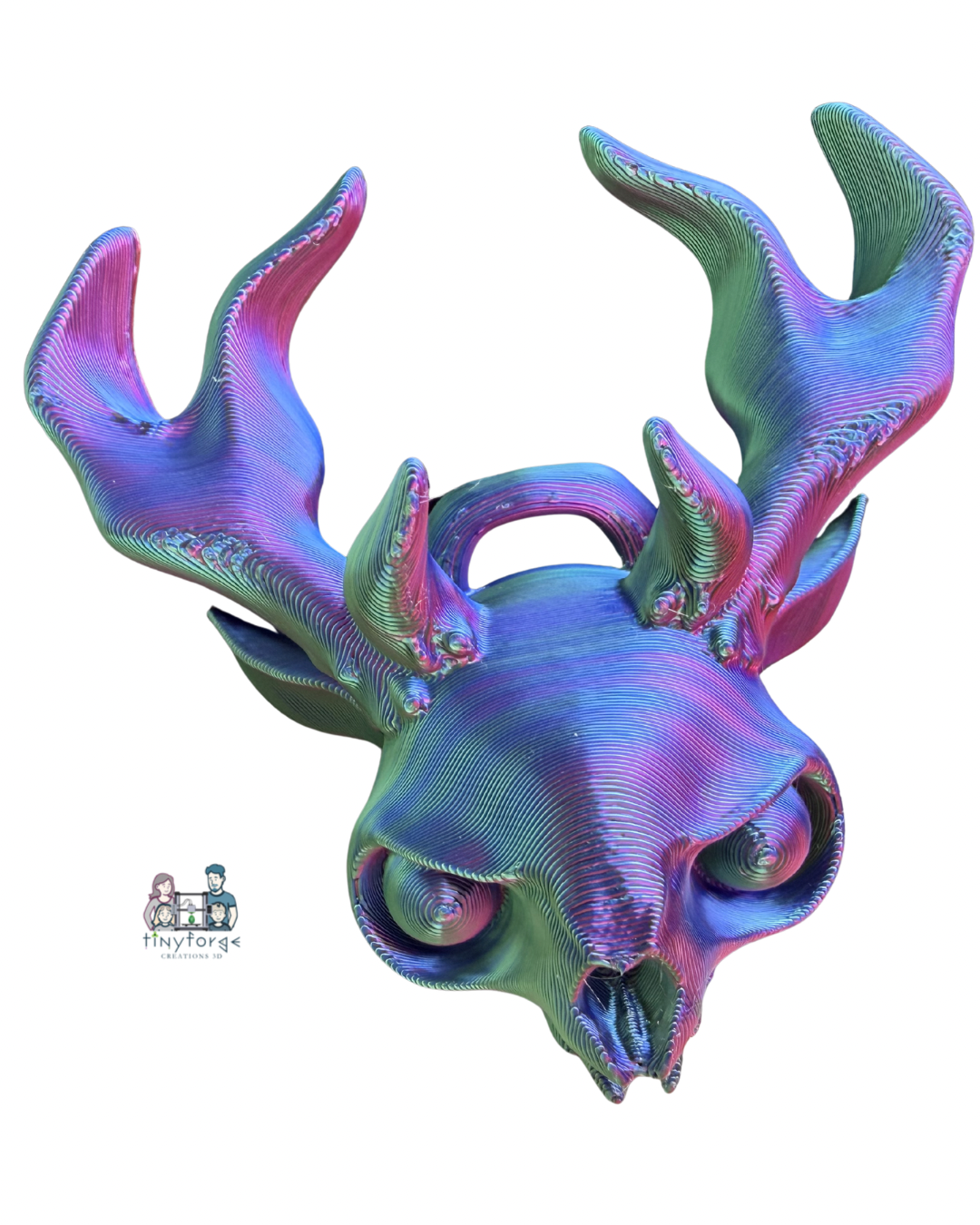 Mystic Stag Skull Keychain