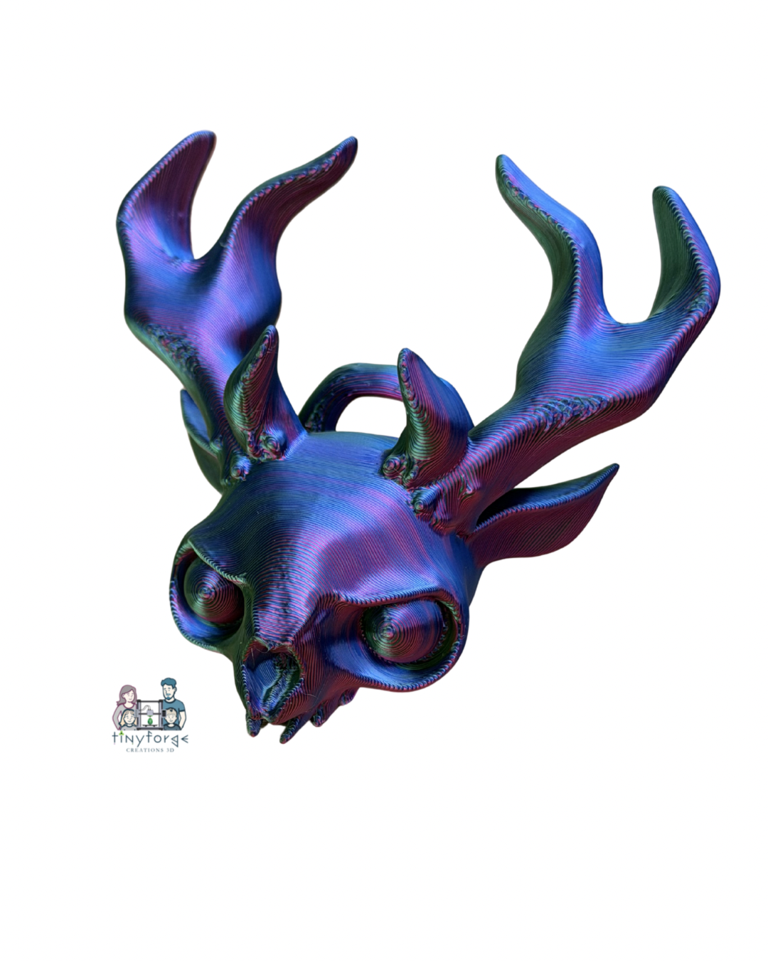 Mystic Stag Skull Keychain