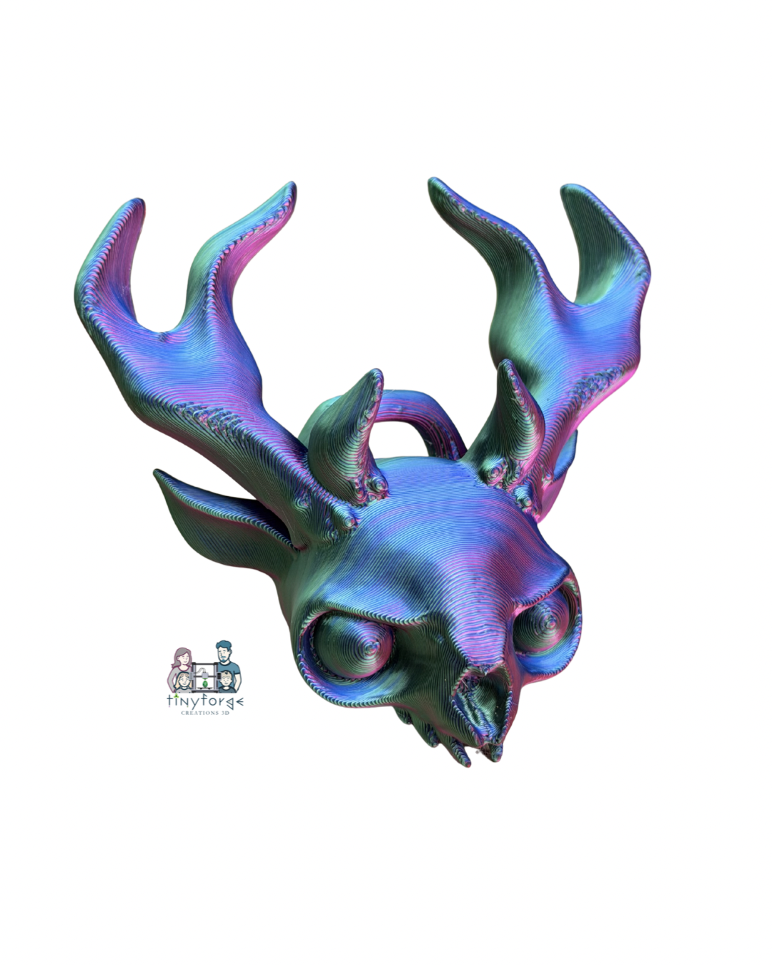 Mystic Stag Skull Keychain