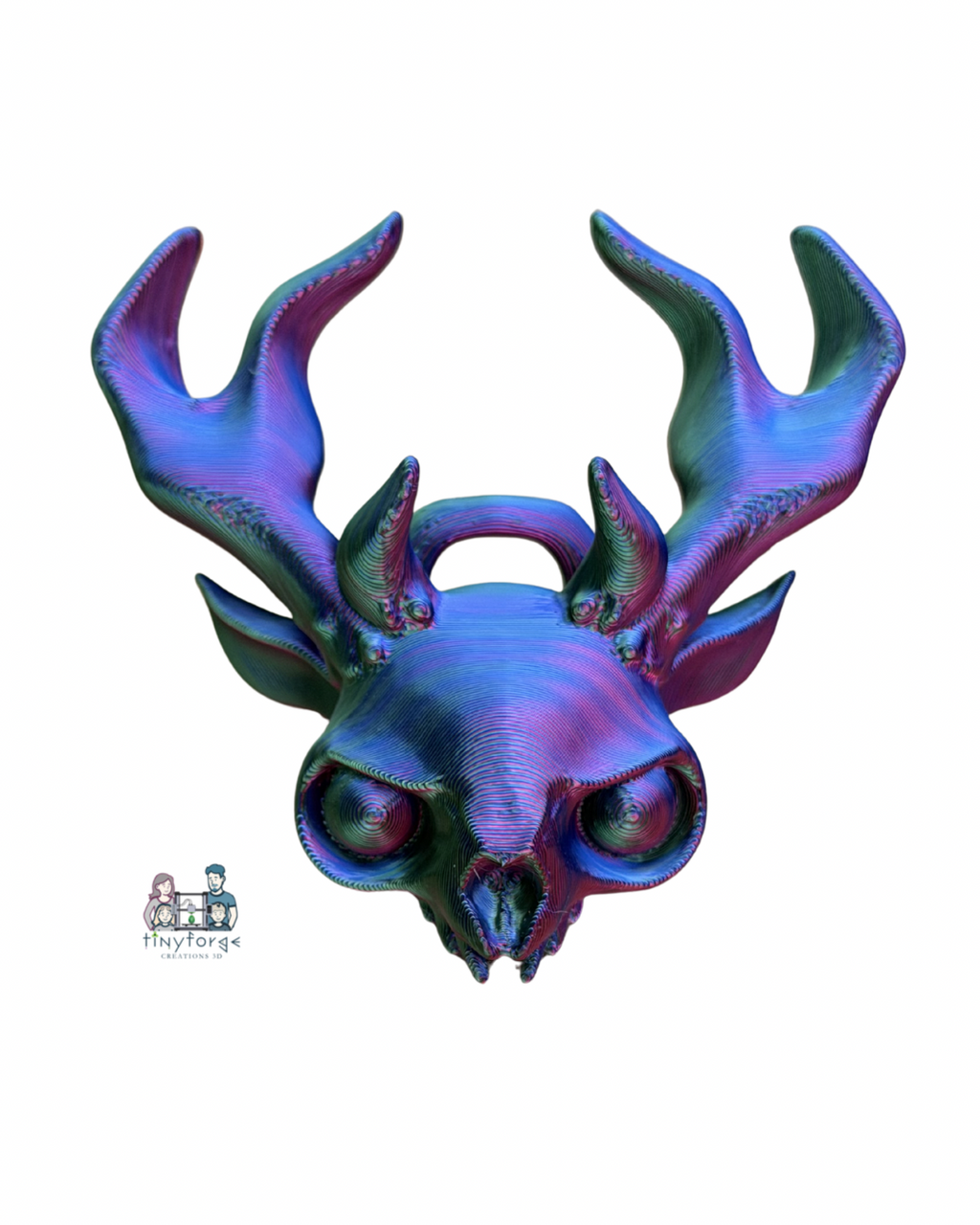 Mystic Stag Skull Keychain